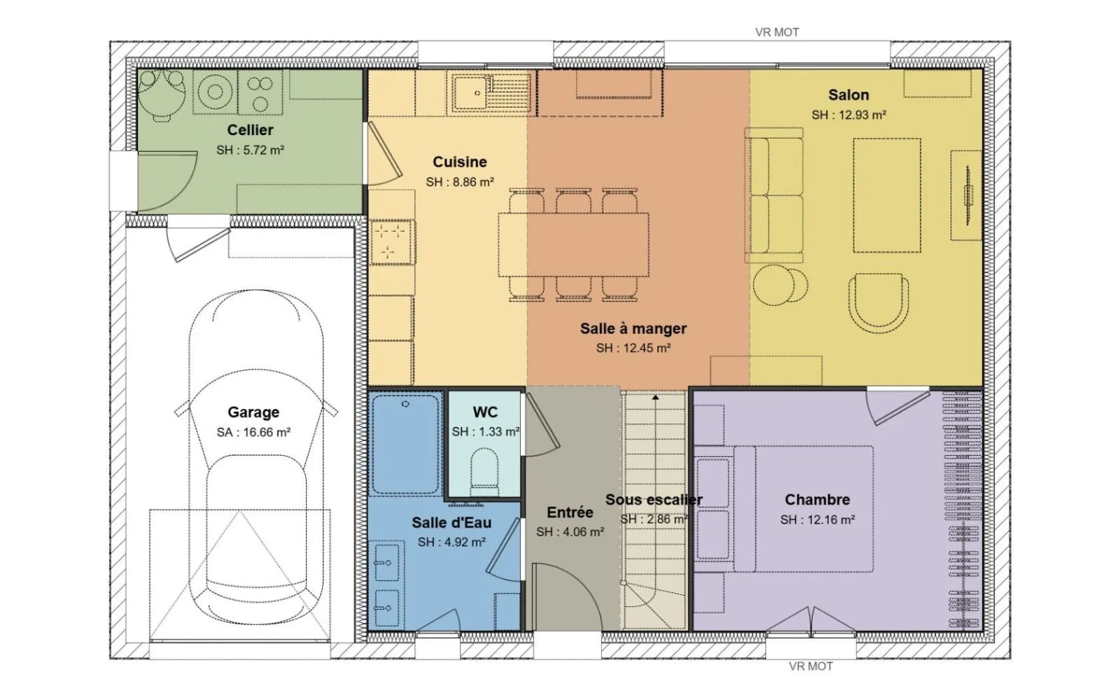 Projet de construction d'une maison 93.72 m² avec terrain à REUGNY (03) à Reugny — photo 7