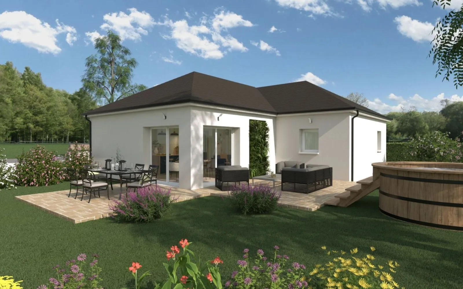 Projet de construction d'une maison 101 m² avec terrain à VALLON-EN-SULLY (03) à Vallon-en-Sully — photo 2