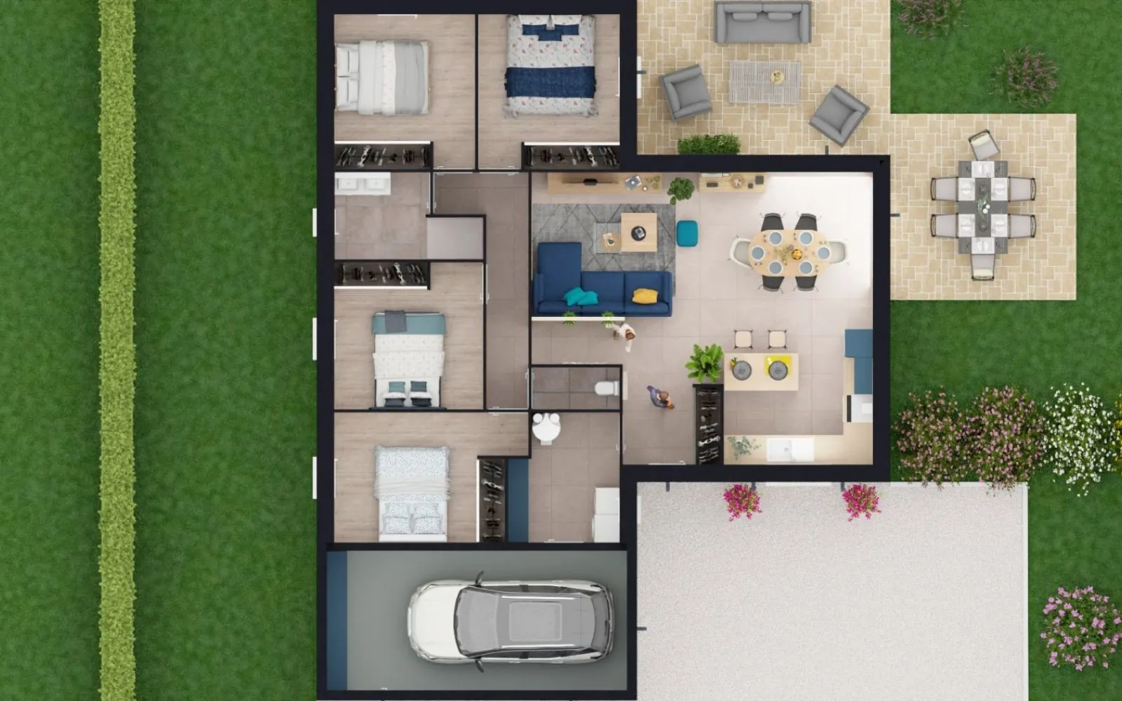 Projet de construction d'une maison 101 m² avec terrain à VALLON-EN-SULLY (03) à Vallon-en-Sully — photo 3