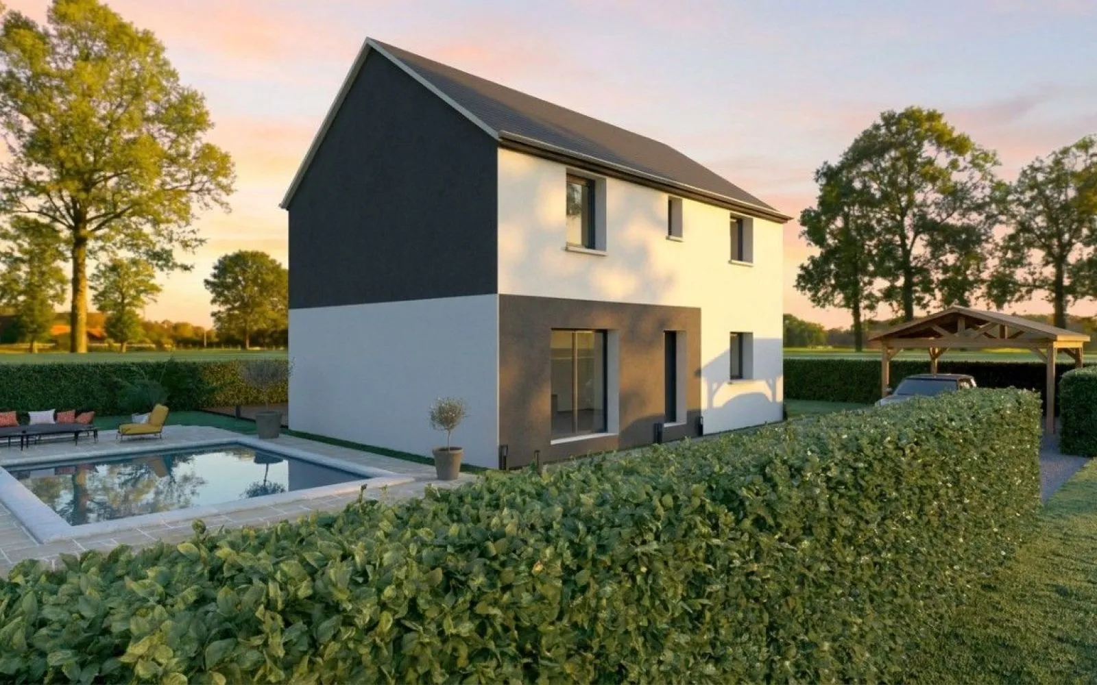 Projet de construction d'une maison 140 m² avec terrain à MEZY-SUR-SEINE (78) à Mézy-sur-Seine — photo 1