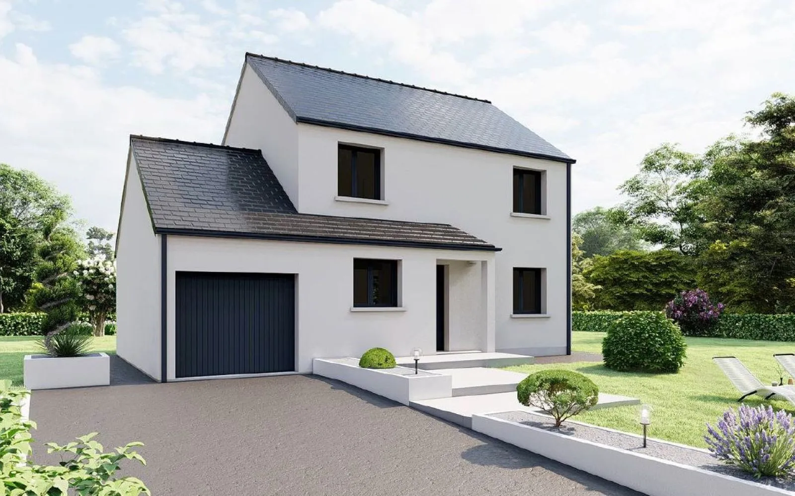 Projet de construction d'une maison 93.5 m² avec terrain à VILLEDIEU-LES-POELES (50) à Villedieu-les-Poêles — photo 1