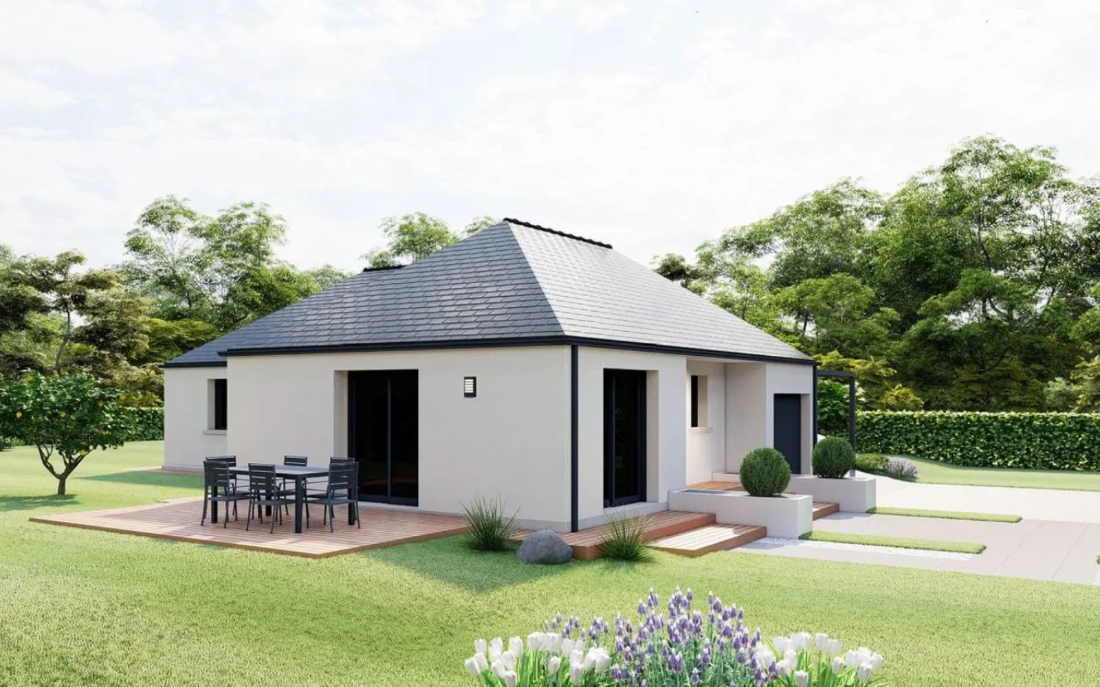 Projet de construction d'une maison 89.76 m² avec terrain à VILLEDIEU-LES-POELES (50) à Villedieu-les-Poêles — photo 2
