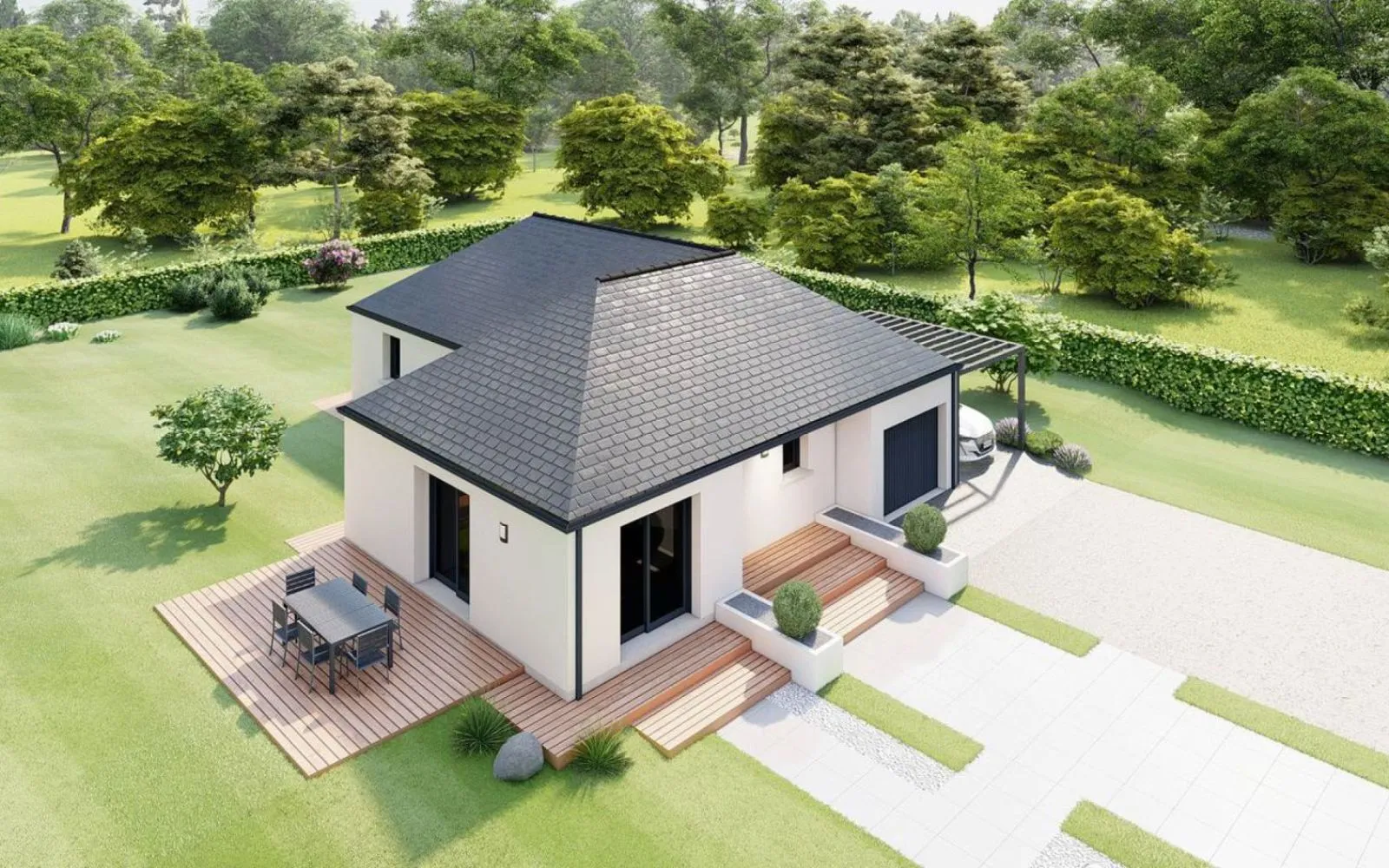 Projet de construction d'une maison 89.76 m² avec terrain à VILLEDIEU-LES-POELES (50) à Villedieu-les-Poêles — photo 3
