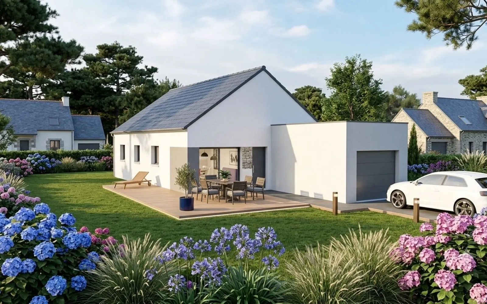 Projet de construction d'une maison 82 m² avec terrain à SAINT-CARREUC (22) à Saint-Carreuc — photo 1