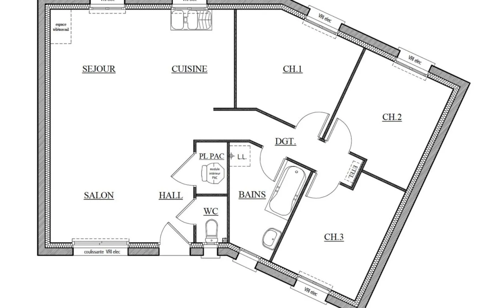 Projet de construction d'une maison 71.32 m² avec terrain à GUEMENE-PENFAO (44) à Guémené-Penfao — photo 2