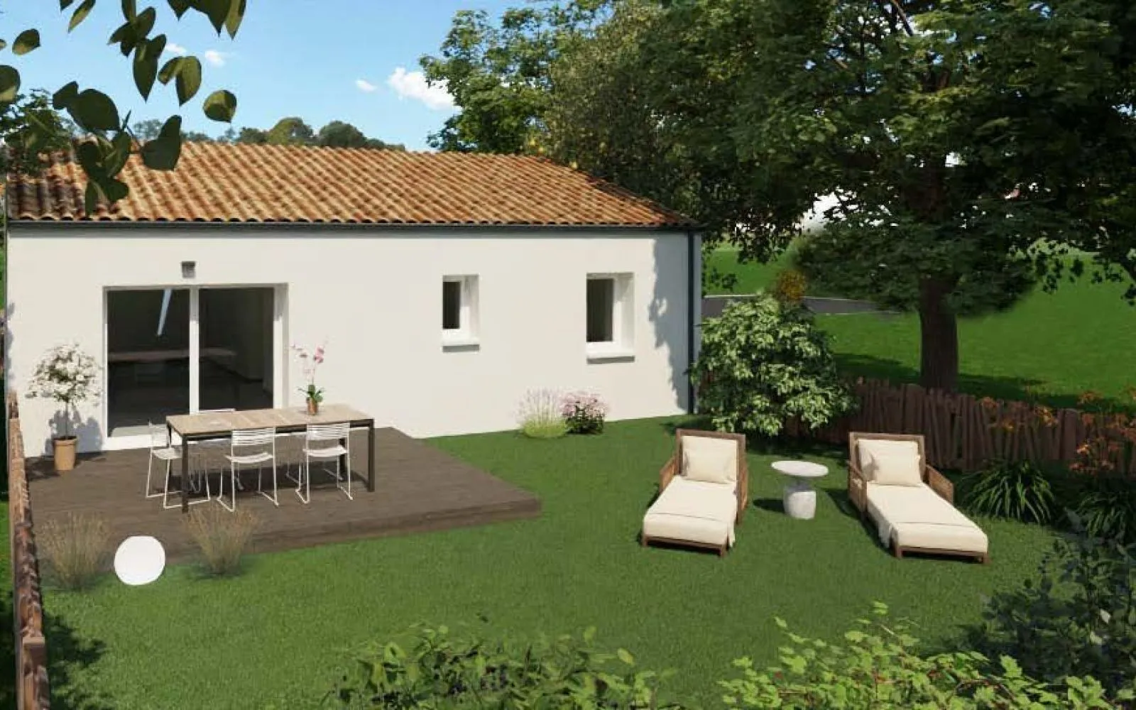 Maison 2 chambres sur un terrain de 219 m² à BAZOGES-EN-PAREDS. à Bazoges-en-Pareds — photo 2