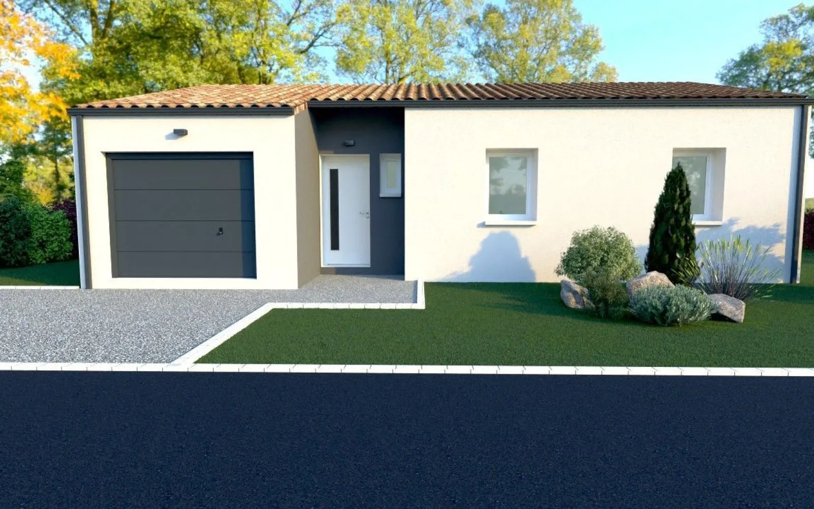 Maison 3 chambres sur un terrain de 386 m² à GROSBREUIL. à Grosbreuil — photo 1