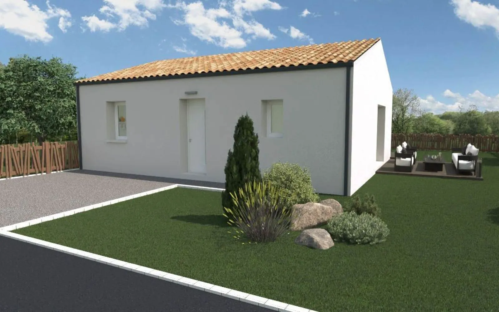 Maison 2 chambres sur un terrain de 242 m² à LONGEVILLE-SUR-MER. à Longeville-sur-Mer — photo 1