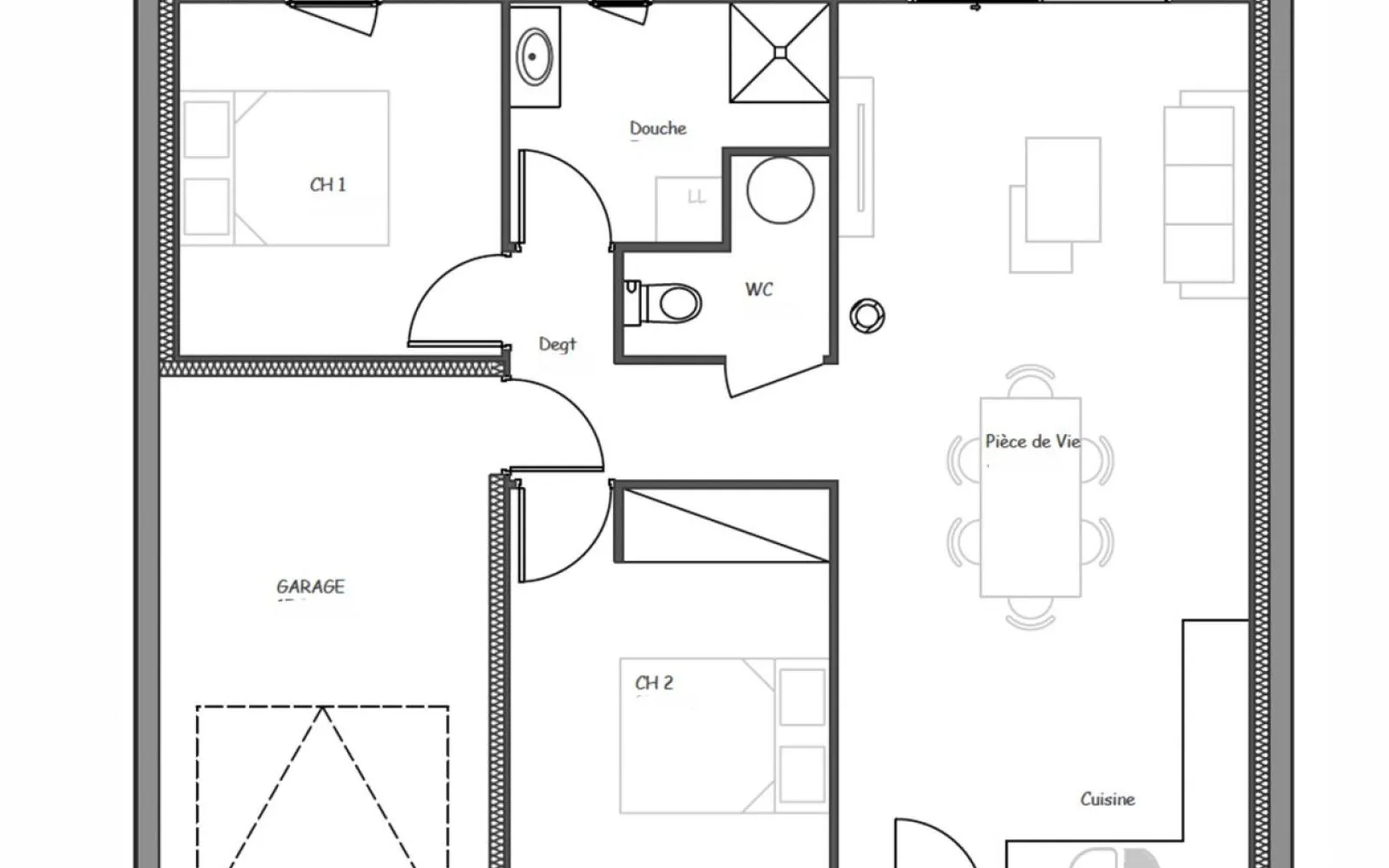 Maison 2 chambres sur un terrain de 219 m² à BAZOGES-EN-PAREDS. à Bazoges-en-Pareds — photo 3