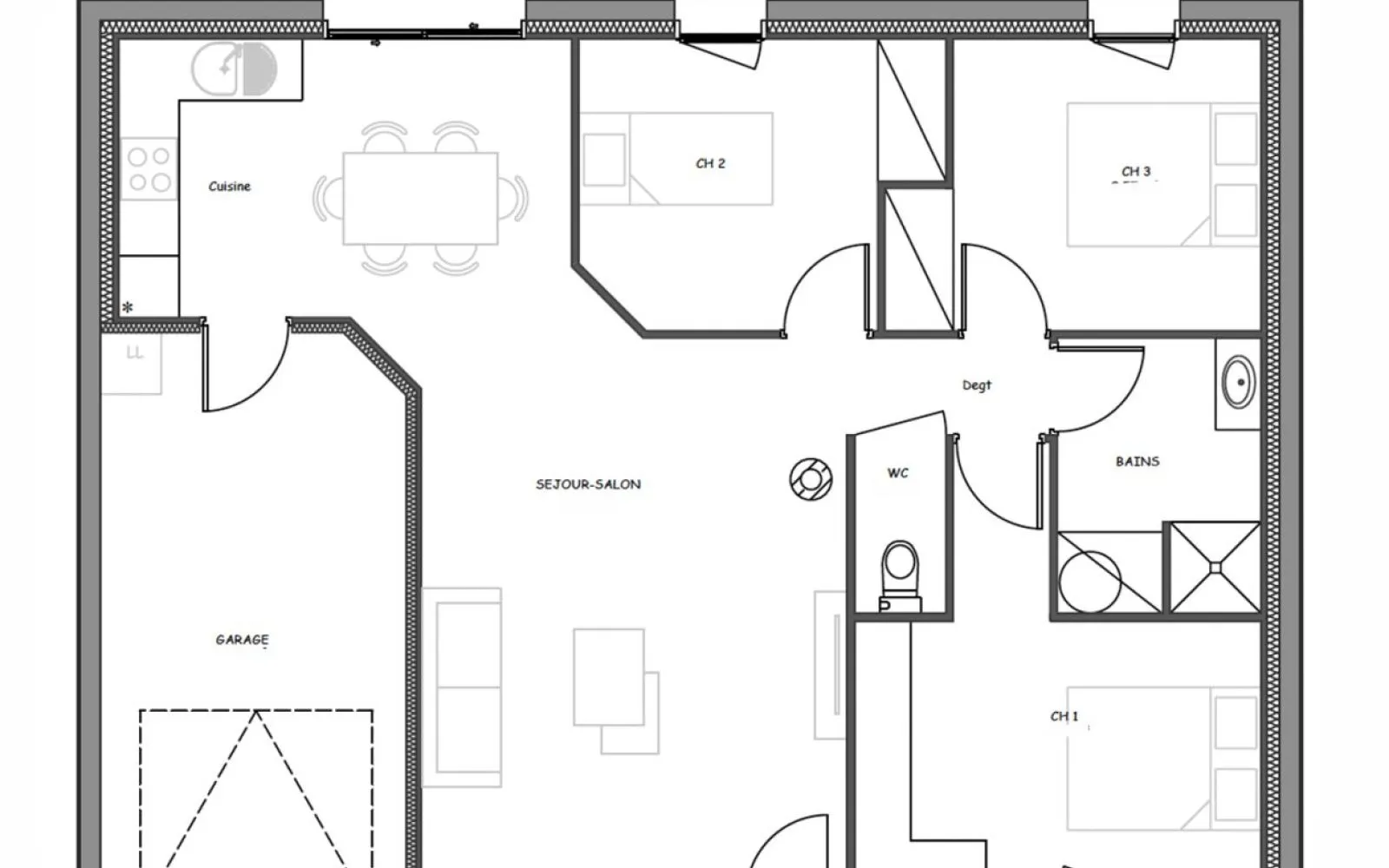 Maison 3 chambres sur un terrain de 433 m² à LA COPECHAGNIERE. à La Copechagnière — photo 3