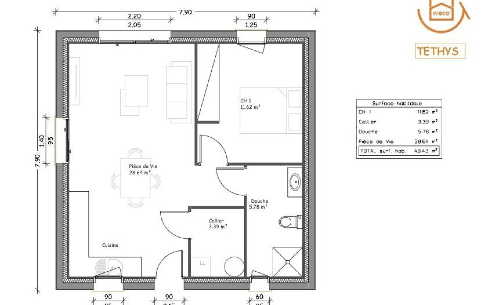 Maison 1 chambres sur un terrain de 690 m² à CHAUCHE. à Chauché — photo 1