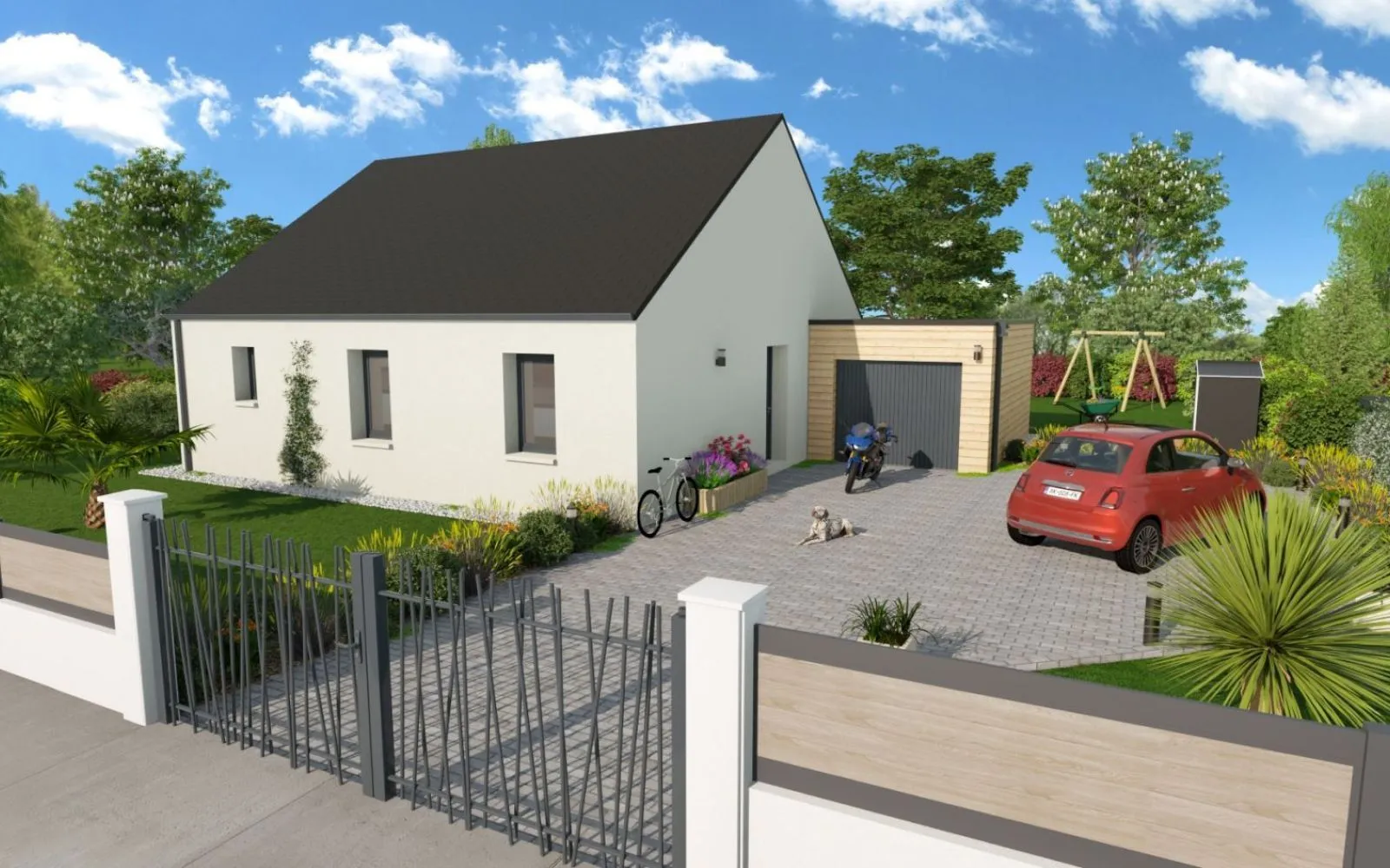 Projet de construction d'une maison 80.07 m² avec terrain à VILLERS-BOCAGE (14) à Villers-Bocage — photo 1