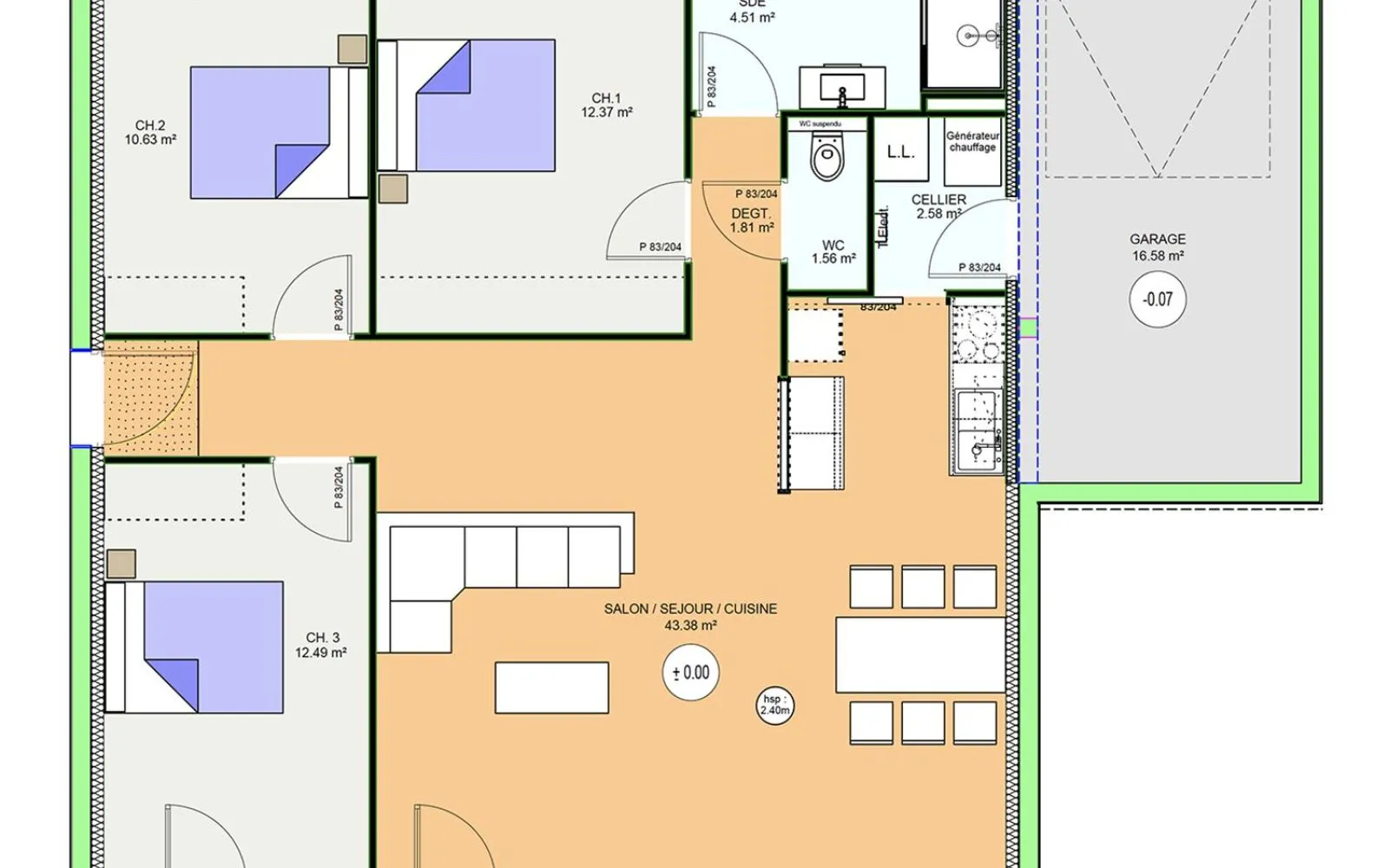 Projet de construction d'une maison 89.33 m² avec terrain à MOULT (14) à Moult — photo 10