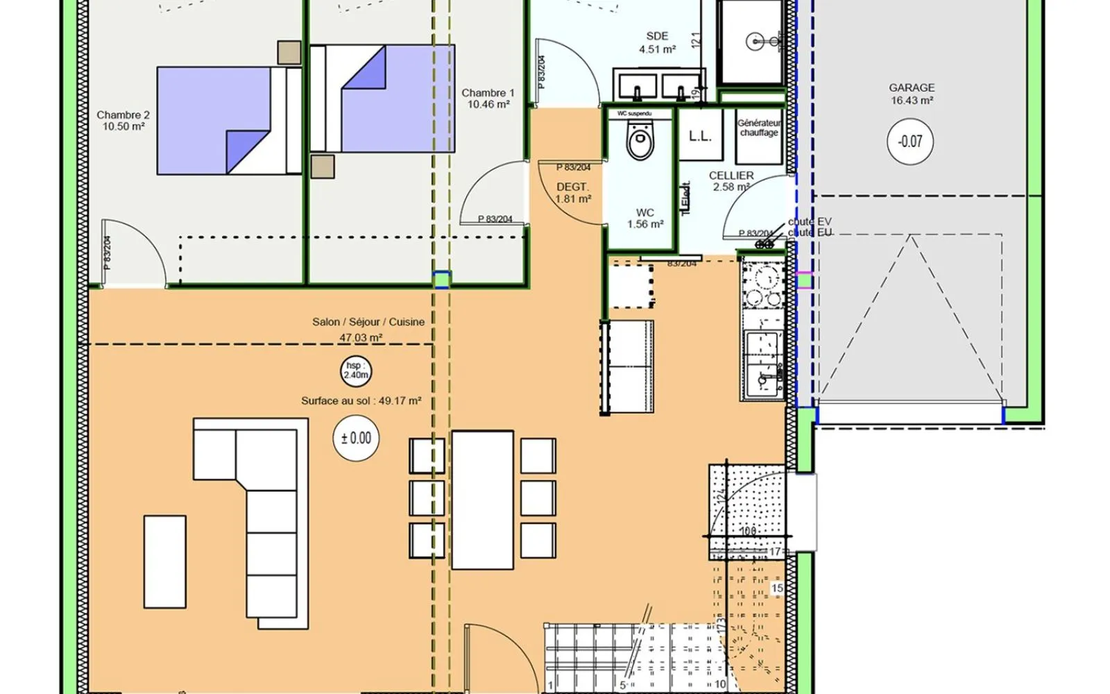 Projet de construction d'une maison 110.54 m² avec terrain à MOULT (14) à Moult — photo 12