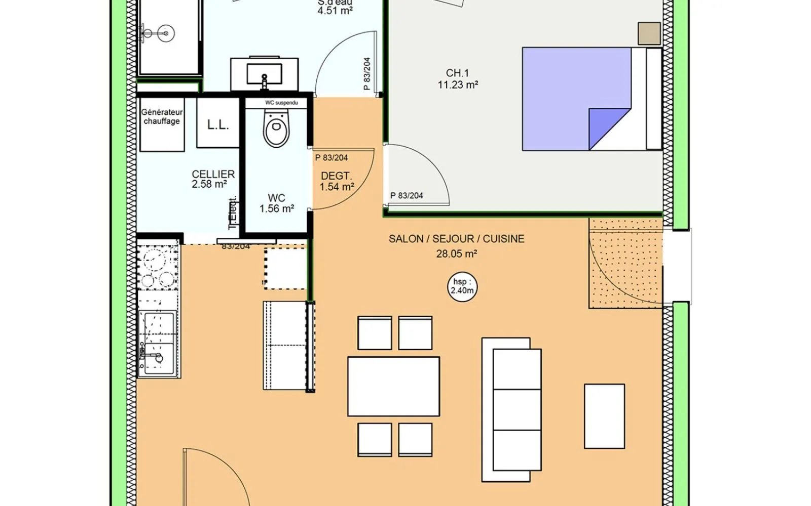 Projet de construction d'une maison 49.47 m² avec terrain à COUDES (63) à Coudes — photo 8