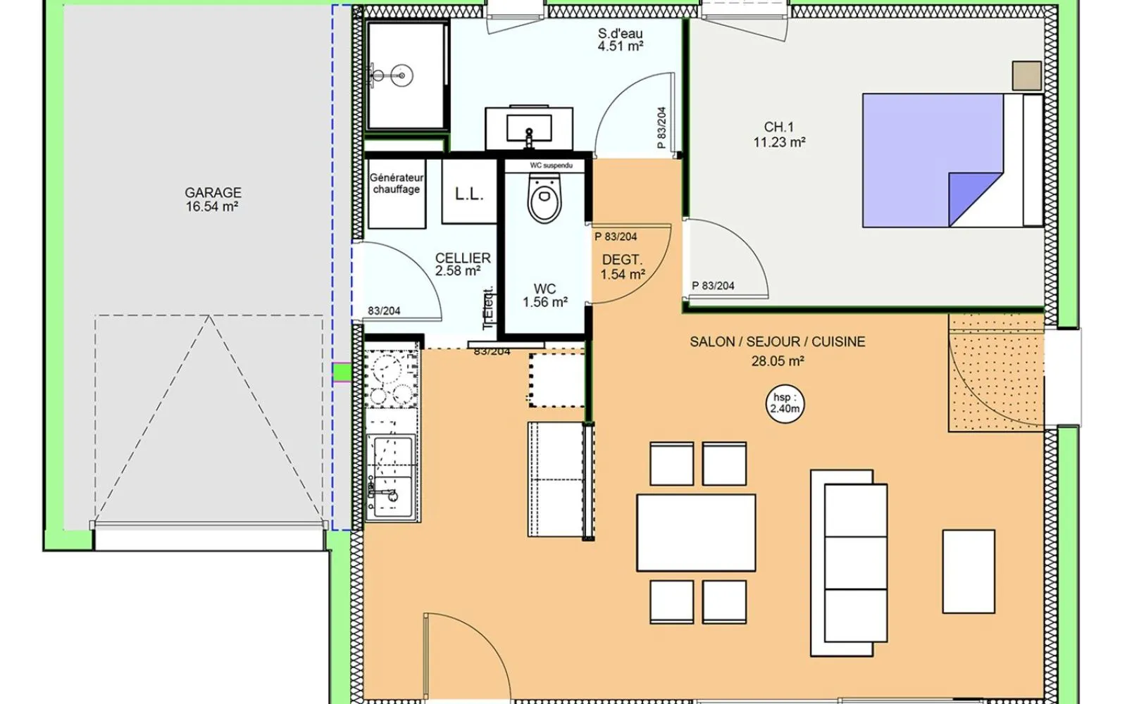 Projet de construction d'une maison 49.47 m² avec terrain à SAINT-JEAN-D'HEURS (63) à Saint-Jean-d'Heurs — photo 8