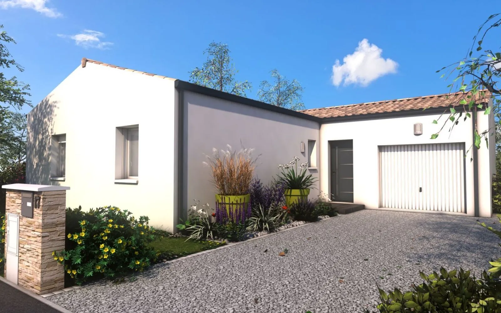 Projet de construction d'une maison 3 chambres de 80 m² sur un terrain à bâtir de 412 m2 à CHATEAUBERNARD (16). à Châteaubernard — photo 1