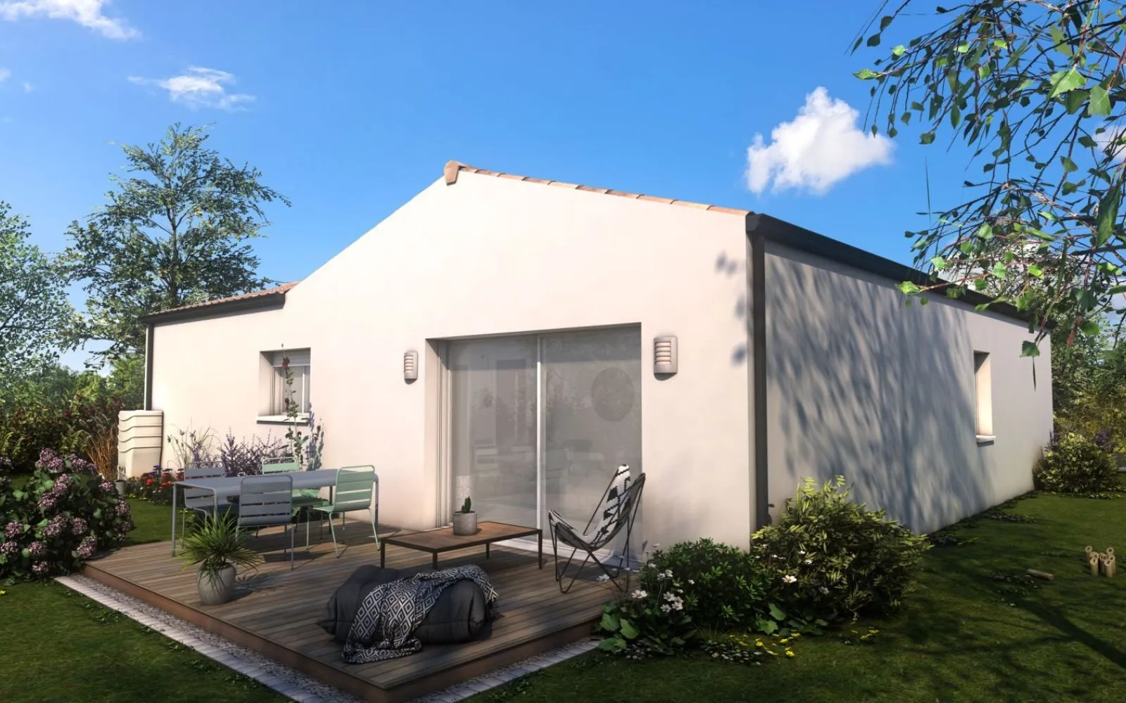 Projet de construction d'une maison 3 chambres de 80 m² sur un terrain à bâtir de 412 m2 à CHATEAUBERNARD (16). à Châteaubernard — photo 2
