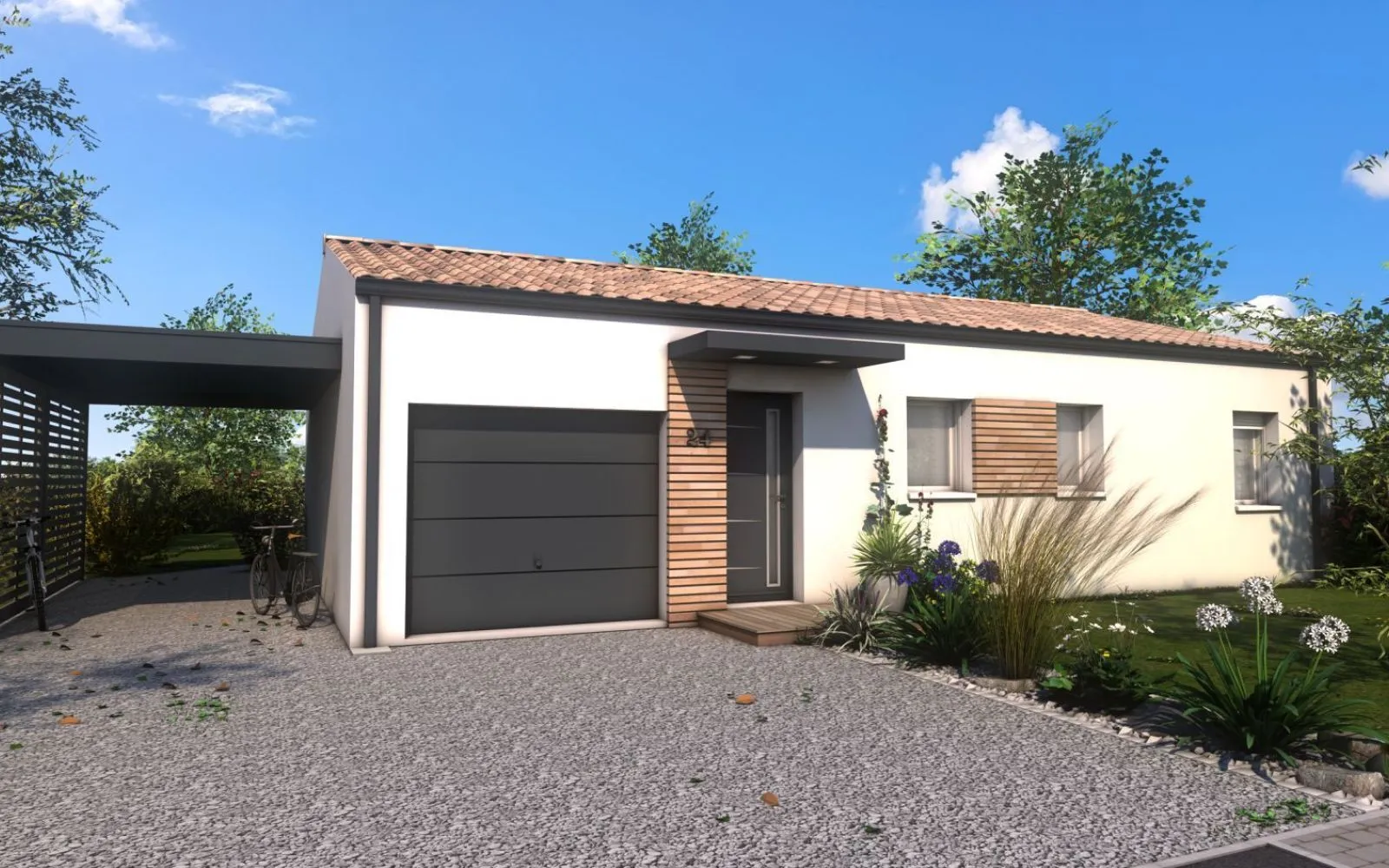 Projet de construction d'une maison 3 chambres de 80 m² sur un terrain à bâtir de 366 m2 à SAINT-GEORGES-DE-DIDONNE (17). à Saint-Georges-de-Didonne — photo 1