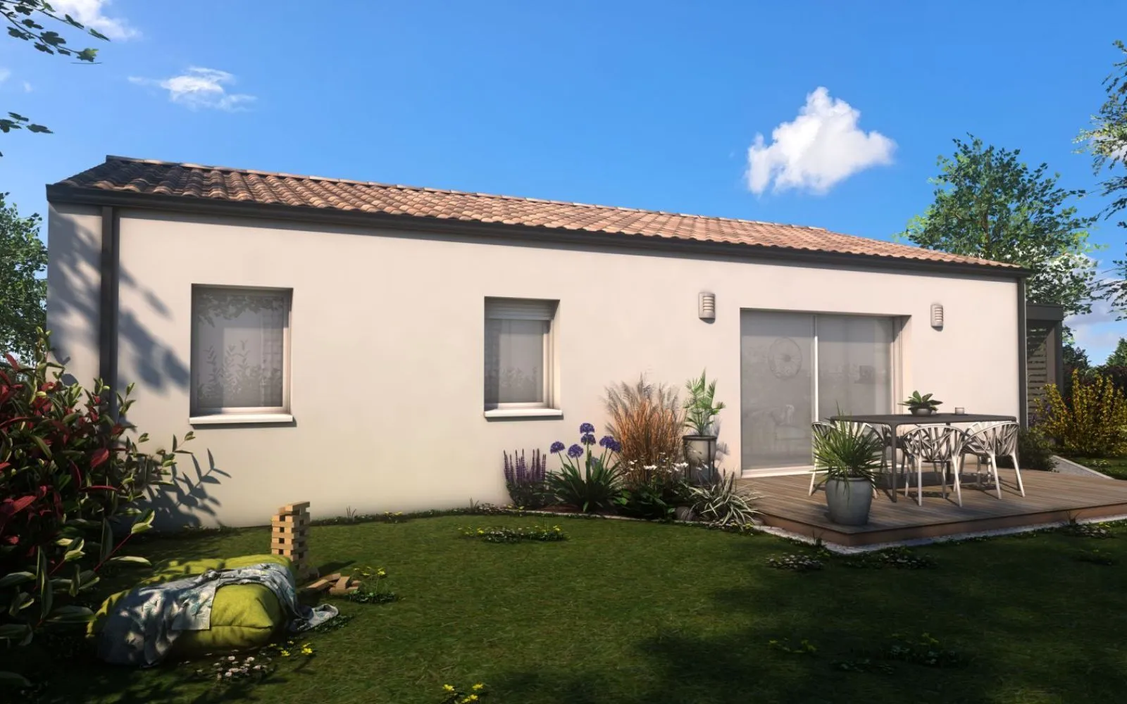 Projet de construction d'une maison 3 chambres de 80 m² sur un terrain à bâtir de 366 m2 à SAINT-GEORGES-DE-DIDONNE (17). à Saint-Georges-de-Didonne — photo 2