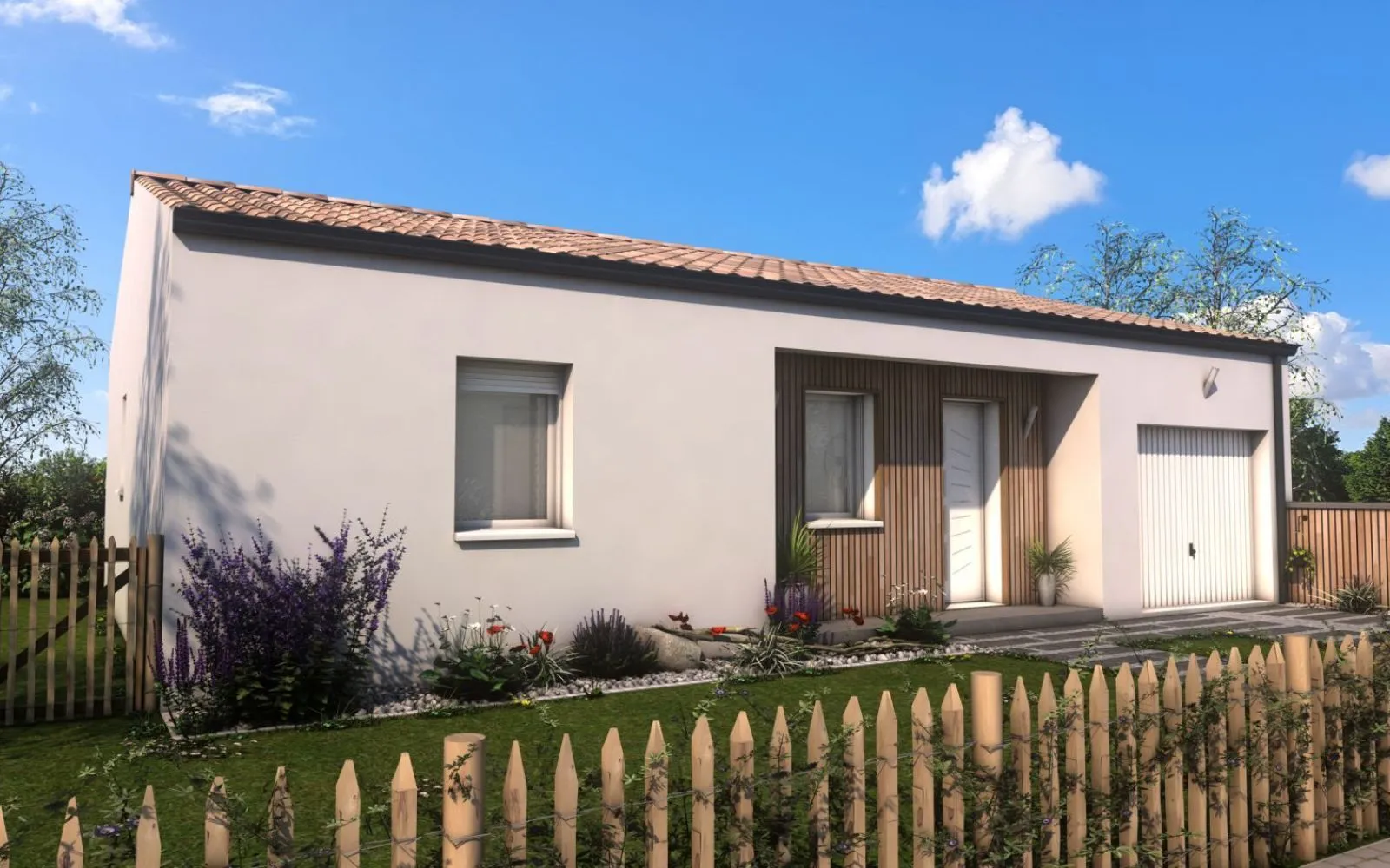Projet de construction d'une maison 2 chambres de 70.43 m² sur un terrain à bâtir de 388 m2 à CHERVES-RICHEMONT (16). à Cherves-Richemont — photo 1