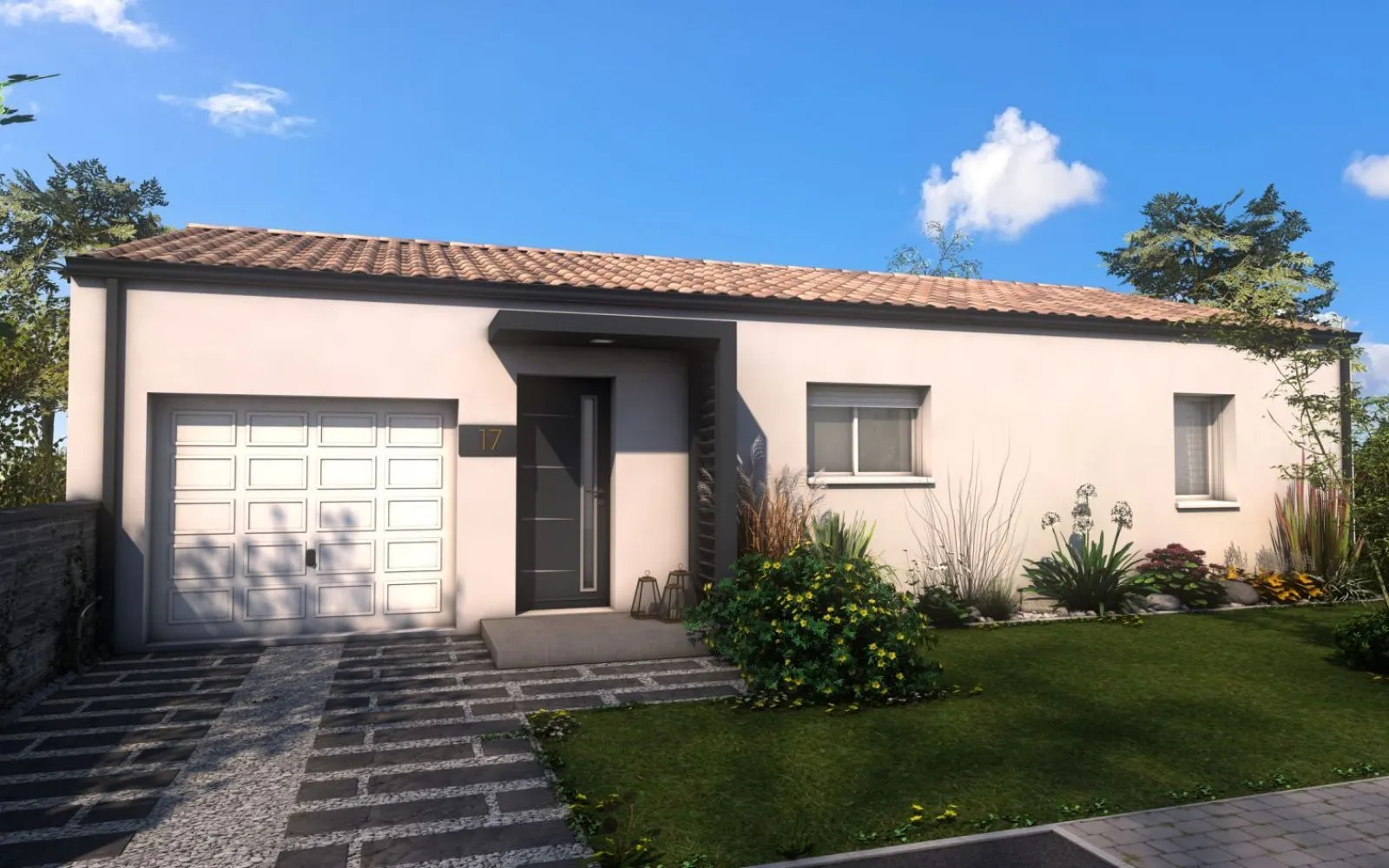 Projet de construction d'une maison 3 chambres de 90 m² sur un terrain à bâtir de 412 m2 à GEMOZAC (17). à Gémozac — photo 1