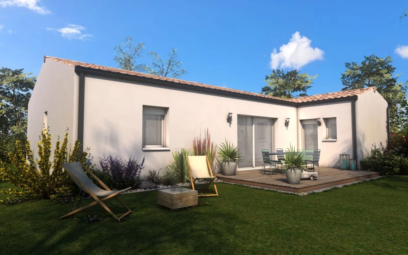 Projet de construction d'une maison 3 chambres de 90 m² sur un terrain à bâtir de 412 m2 à GEMOZAC (17). à Gémozac — photo 2