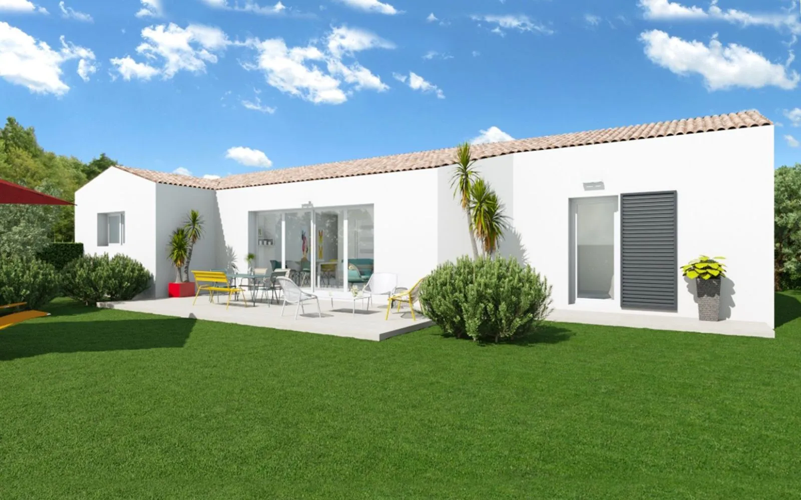 Projet de construction d'une maison 3 chambres de 96.73 m² sur un terrain à bâtir de 412 m2 à GEMOZAC (17). à Gémozac — photo 1