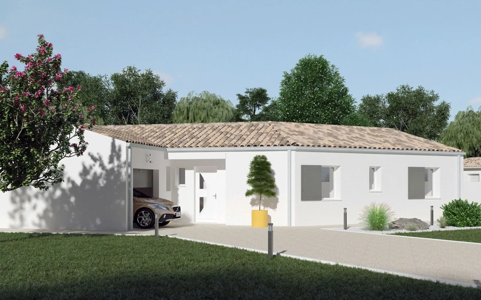 Projet de construction d'une maison 3 chambres de 94.95 m² sur un terrain à bâtir de 412 m2 à GEMOZAC (17). à Gémozac — photo 1