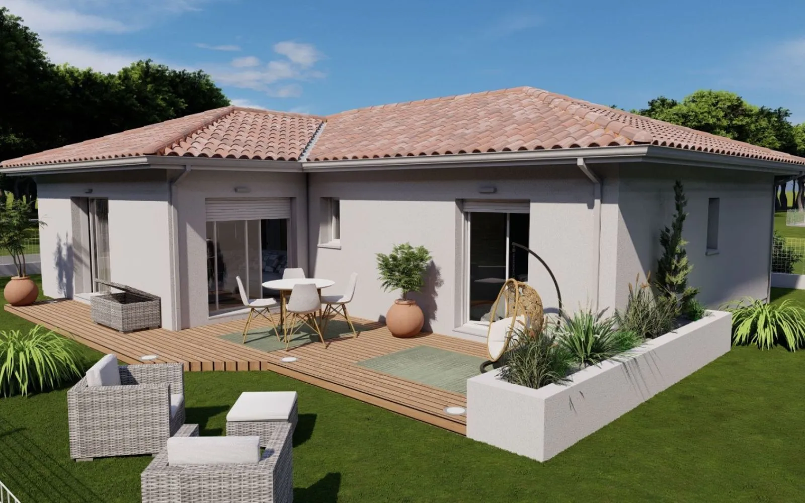 Projet de construction d'une maison 87 m² avec terrain à VILLENEUVE-DE-MARSAN (40) à Villeneuve-de-Marsan — photo 1