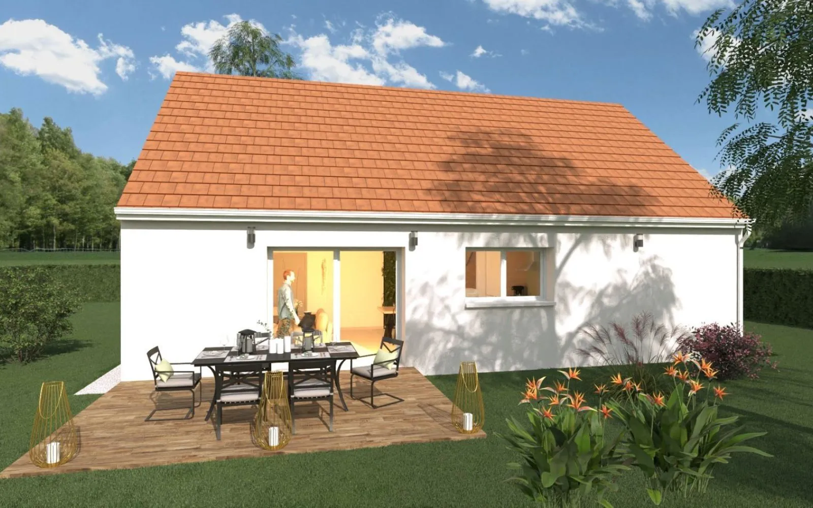 Projet de construction d'une maison 66.28 m² avec terrain à VILLENEUVE-LES-CERFS (63) à Villeneuve-les-Cerfs — photo 1