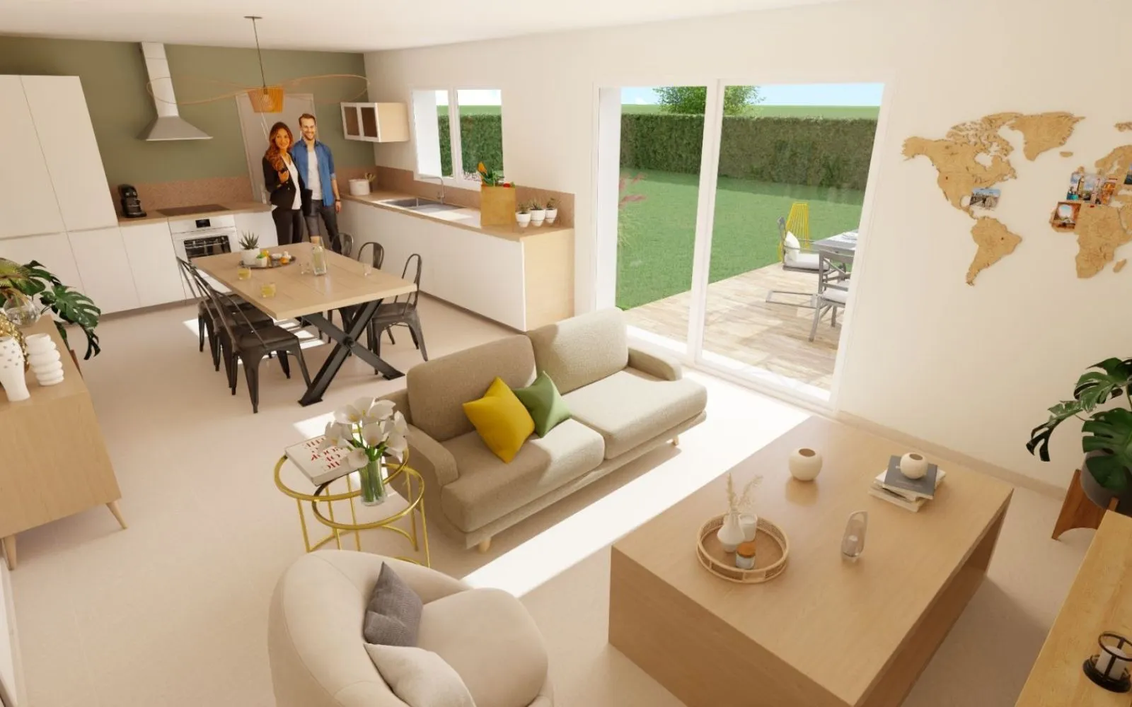 Projet de construction d'une maison 66.28 m² avec terrain à VILLENEUVE-LES-CERFS (63) à Villeneuve-les-Cerfs — photo 5