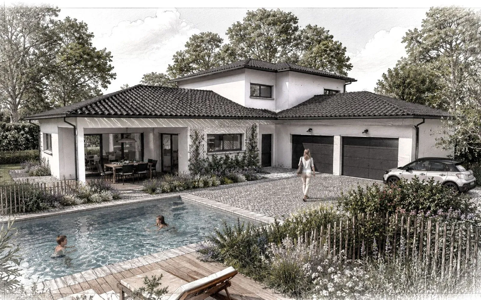 Projet de construction d'une maison 141 m² avec terrain à BELIGNEUX (01) à Beligneux — photo 1