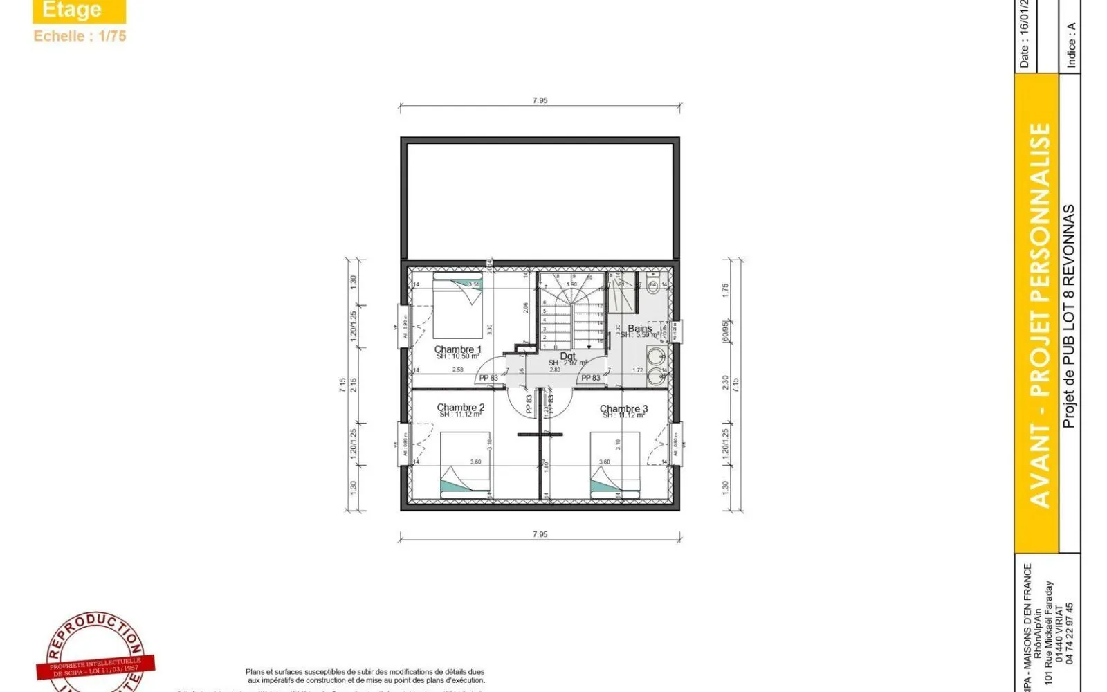 Projet de construction d'une maison 93 m² avec terrain à SAINT-JEAN-DE-THURIGNEUX (01) à Saint-Jean-de-Thurigneux — photo 5