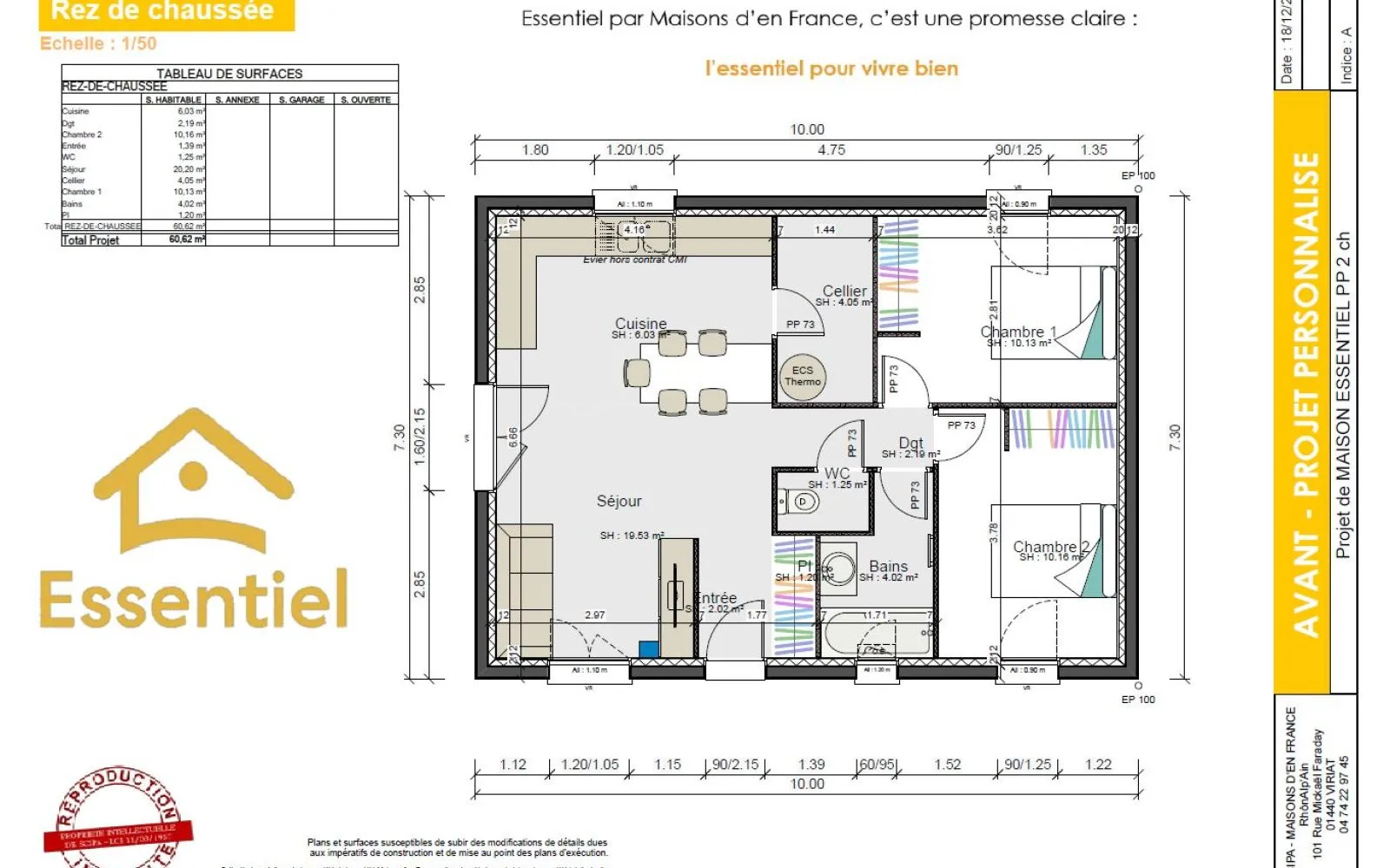 Projet de construction d'une maison 60 m² avec terrain à VILLARS-LES-DOMBES (01) à Villars-les-Dombes — photo 2