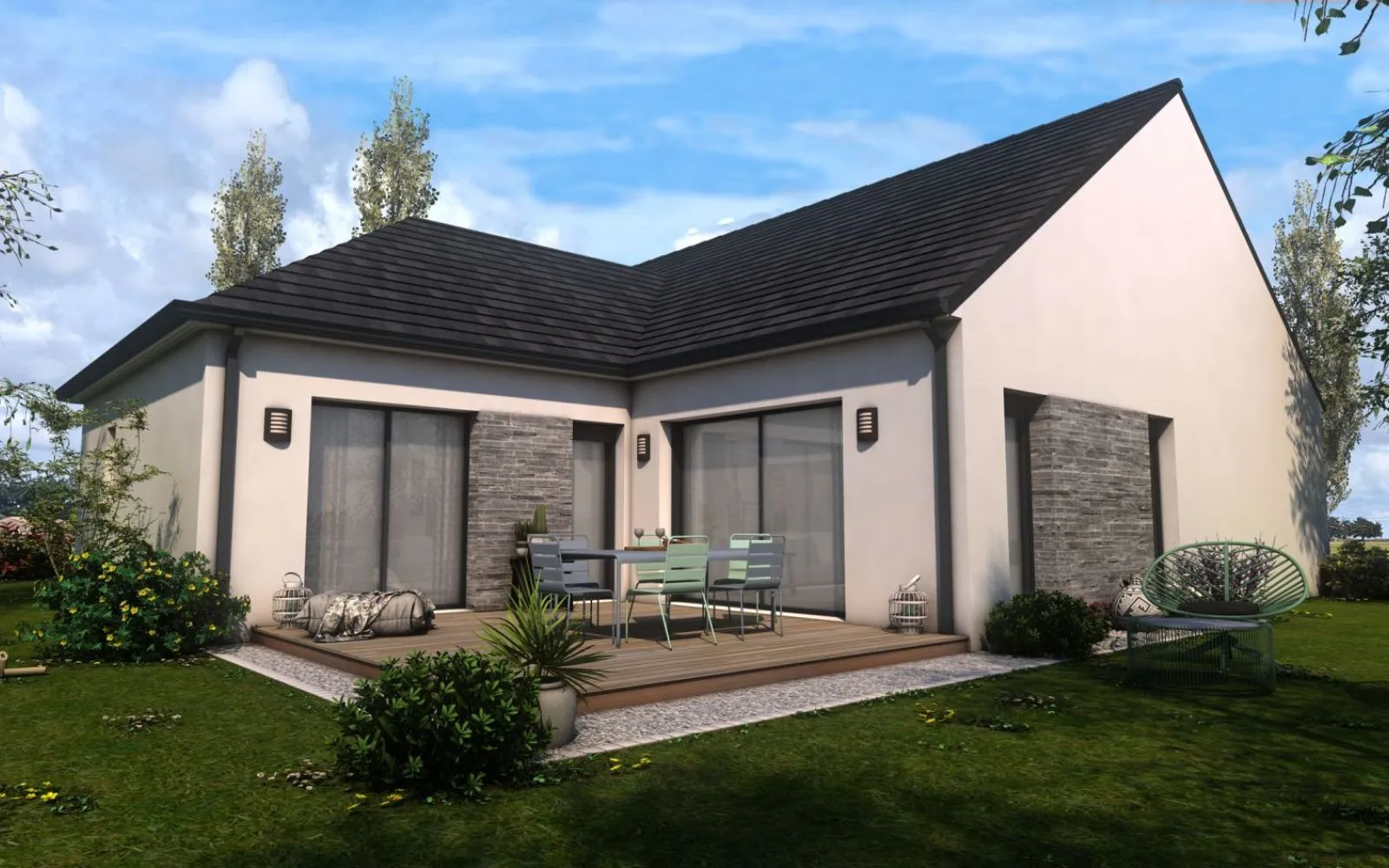 Projet de construction d'une maison 125.43 m² avec terrain à HEDE (35) à Hédé-Bazouges — photo 2