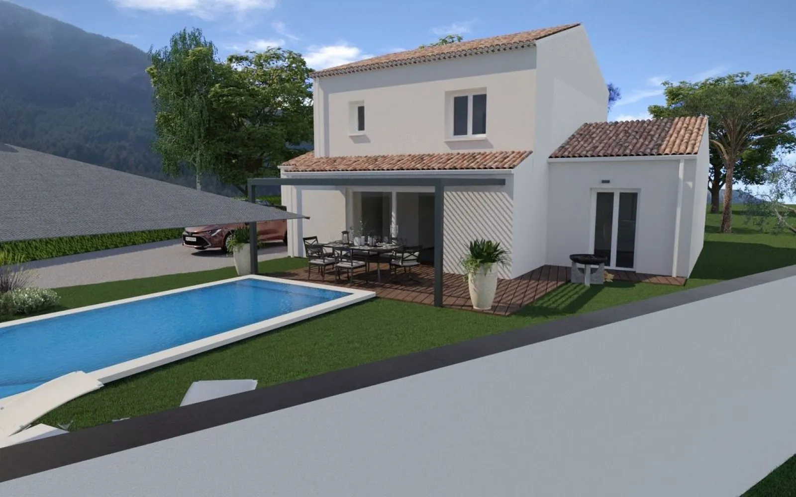 Projet de construction d'une maison 89 m² avec terrain à AUBAIS (30) à Aubais — photo 2