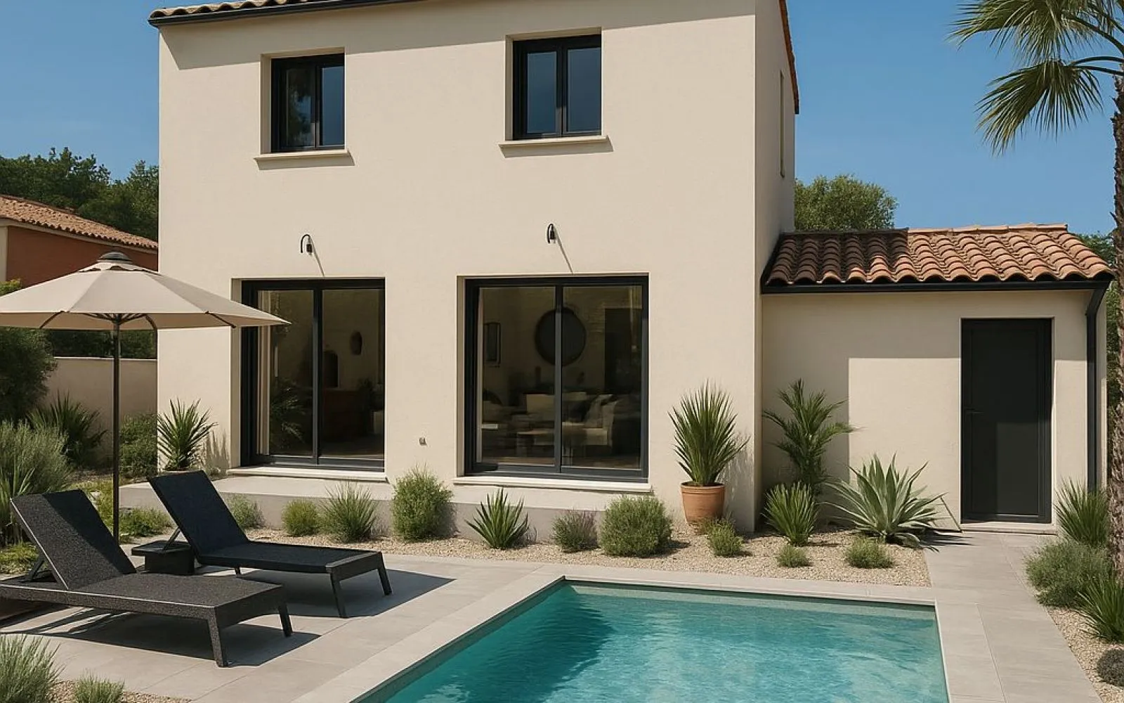 Projet de construction d'une maison 85 m² avec terrain à SAINT-MATHIEU-DE-TREVIERS (34) à Saint-Mathieu-de-Tréviers — photo 1