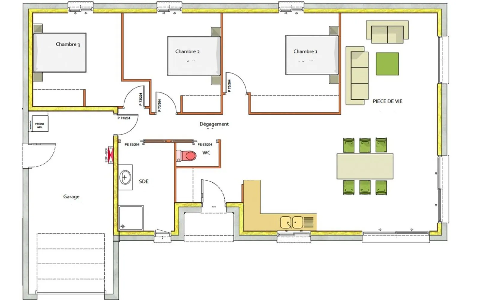 Projet de construction d'une maison 93.19 m² avec terrain à PLERIN (22) à Plérin — photo 3