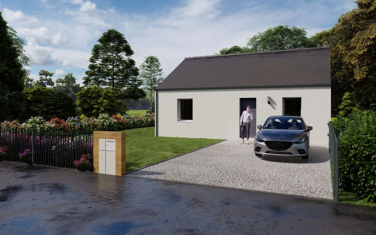 Projet de construction d'une maison 68 m² avec terrain à GRANDCHAMPS-DES-FONTAINES (44) à Grandchamps-des-Fontaines — photo 1