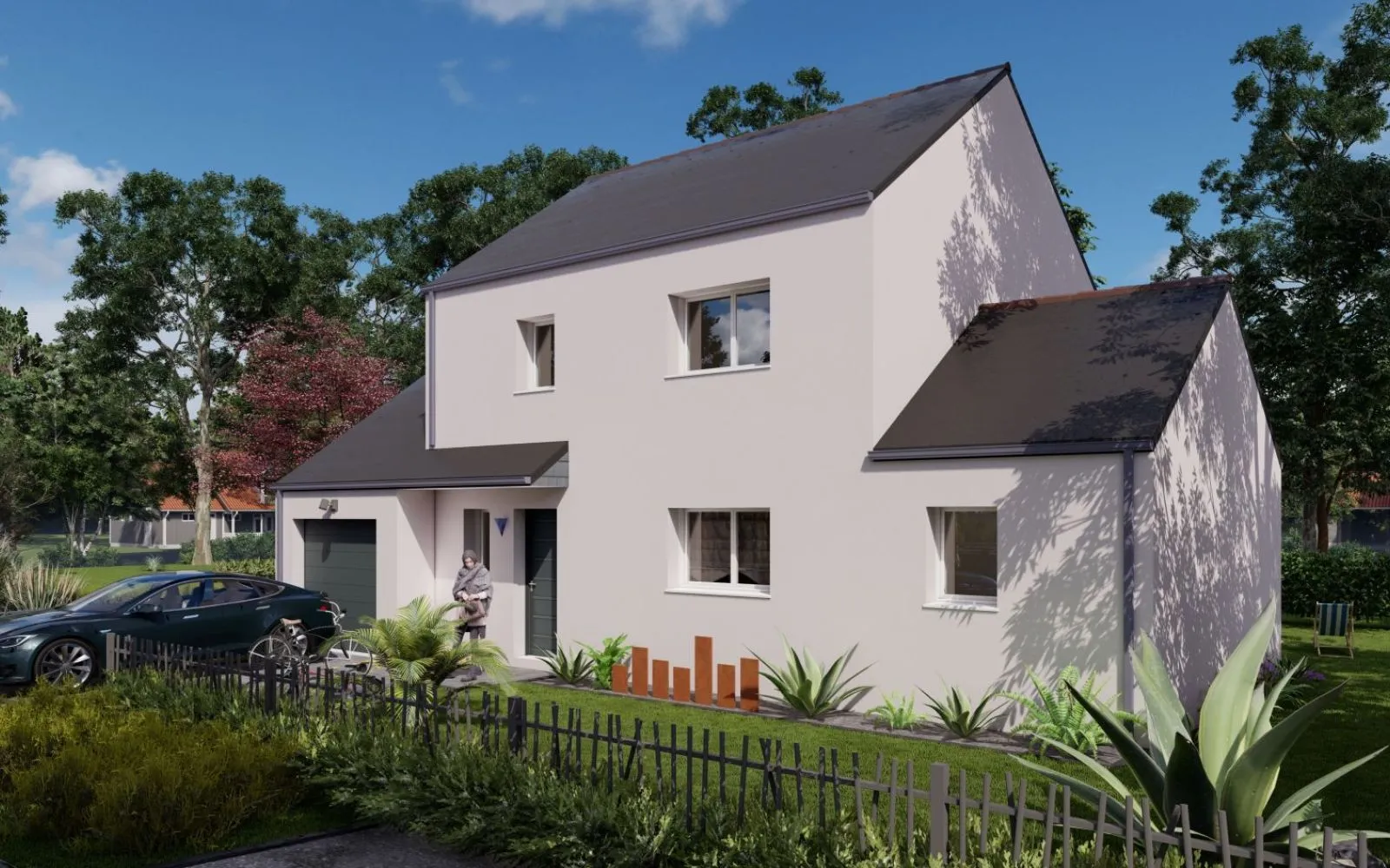 Projet de construction d'une maison 100 m² avec terrain à SAINT-ETIENNE-DE-MONTLUC (44) à Saint-Étienne-de-Montluc — photo 1