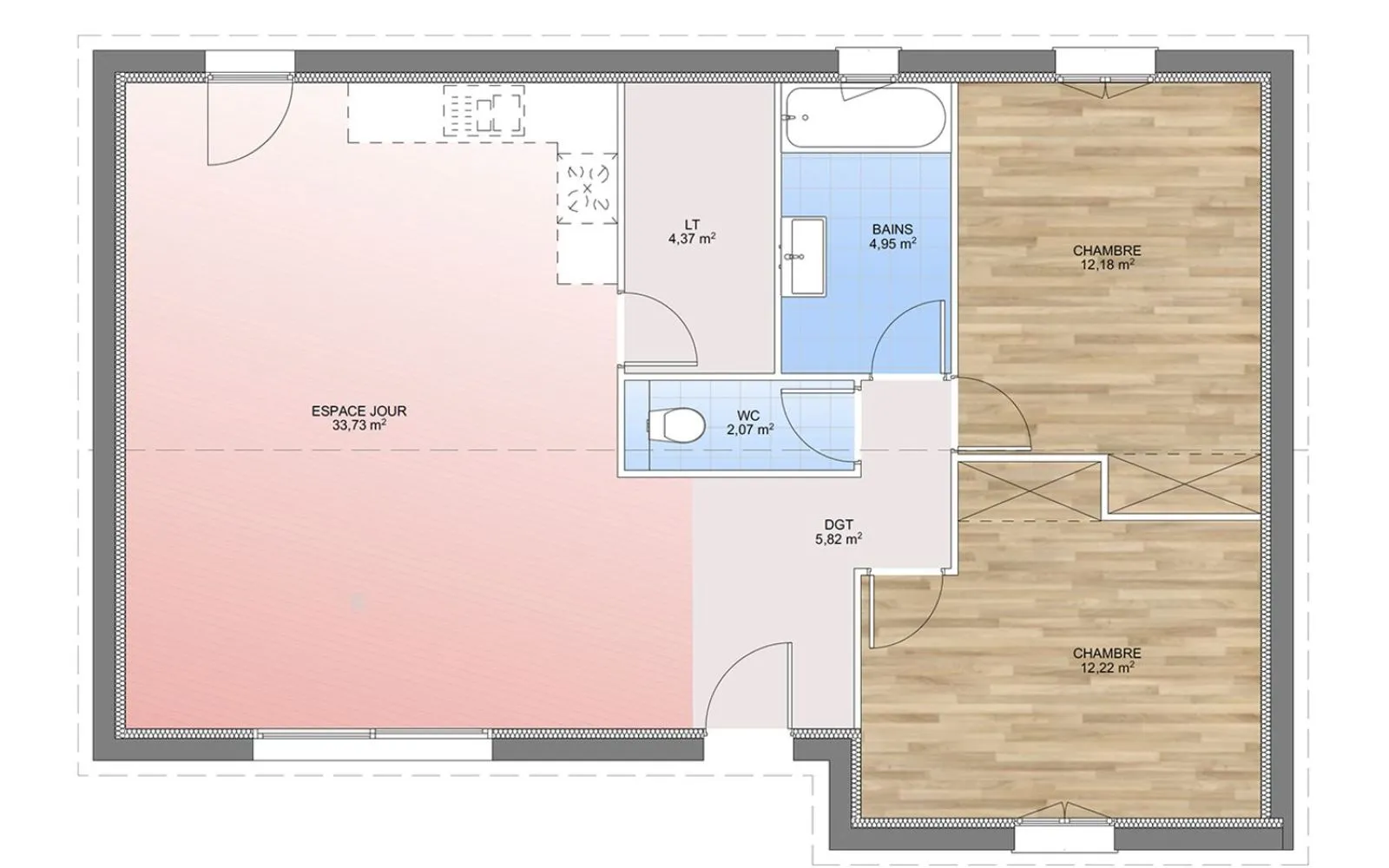Maison 76 m² avec terrain à GONFARON (83) à Gonfaron — photo 4
