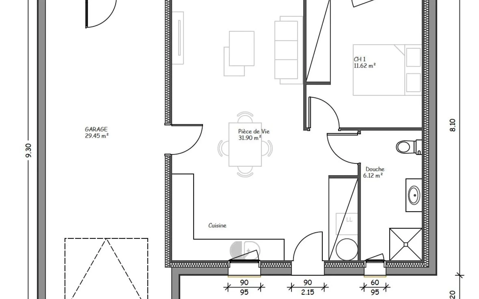Maison 1 chambres sur un terrain de 700 m² à CHAILLE-SOUS-LES-ORMEAUX. à Chaillé-sous-les-Ormeaux — photo 2