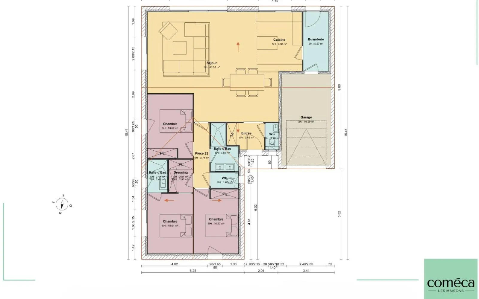 Projet de construction d'une maison 110 m² + garage sur terrain 616m² aux Sables d'Olonne (85) à Olonne-sur-Mer — photo 3