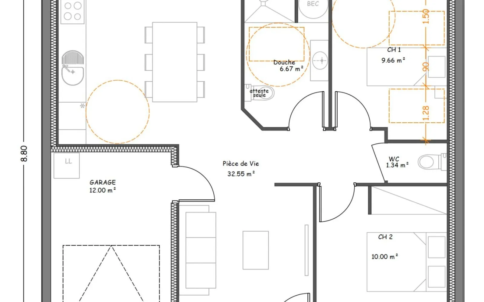 Maison 2 chambres sur un terrain de 200 m² à LA CHEVROLIERE. à La Chevrolière — photo 2