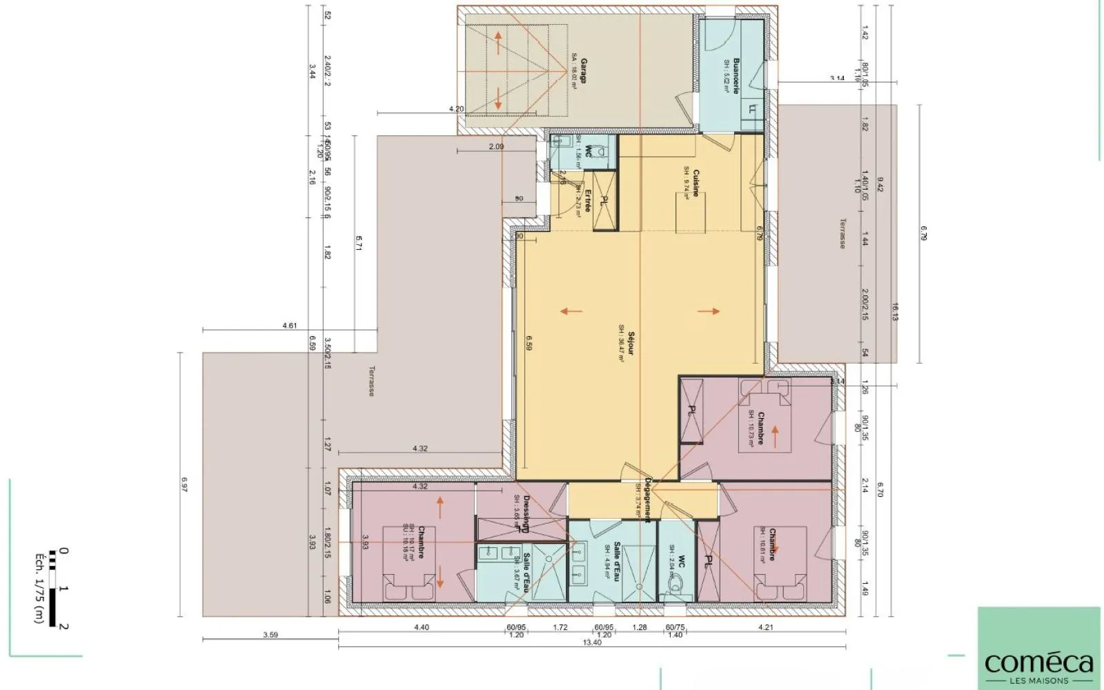 L'ILE-D'OLONNE Projet de construction d'une maison 105 m² avec terrain à 3 chambres + garage à L'Île-d'Olonne — photo 3