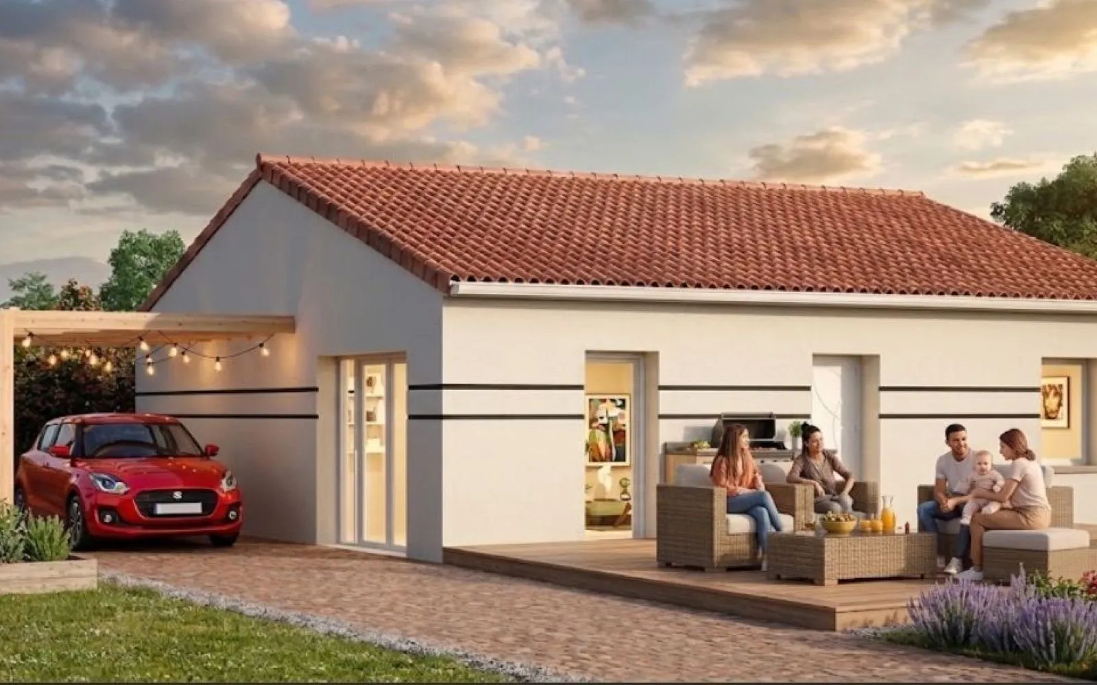 Projet de construction d'une maison 80 m² avec terrain à GEMOZAC (17) à Gémozac — photo 1