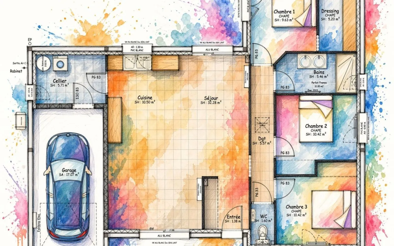 Projet de construction d'une maison 98 m² avec terrain à CHIROUBLES (69) à Chiroubles — photo 5