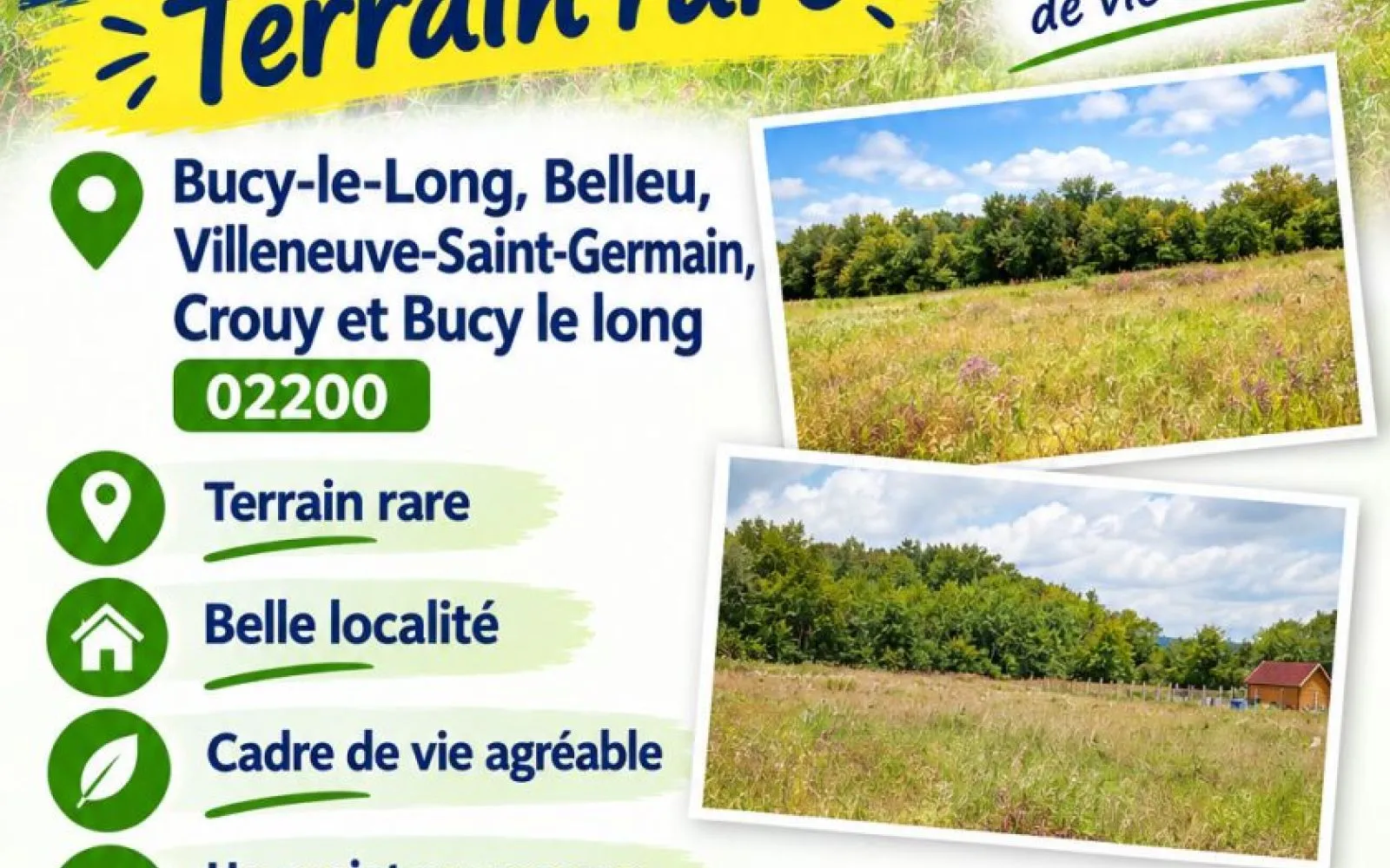 Terrain à bâtir de 380 m² à BILLY-SUR-AISNE (02) à Billy-sur-Aisne — photo 1