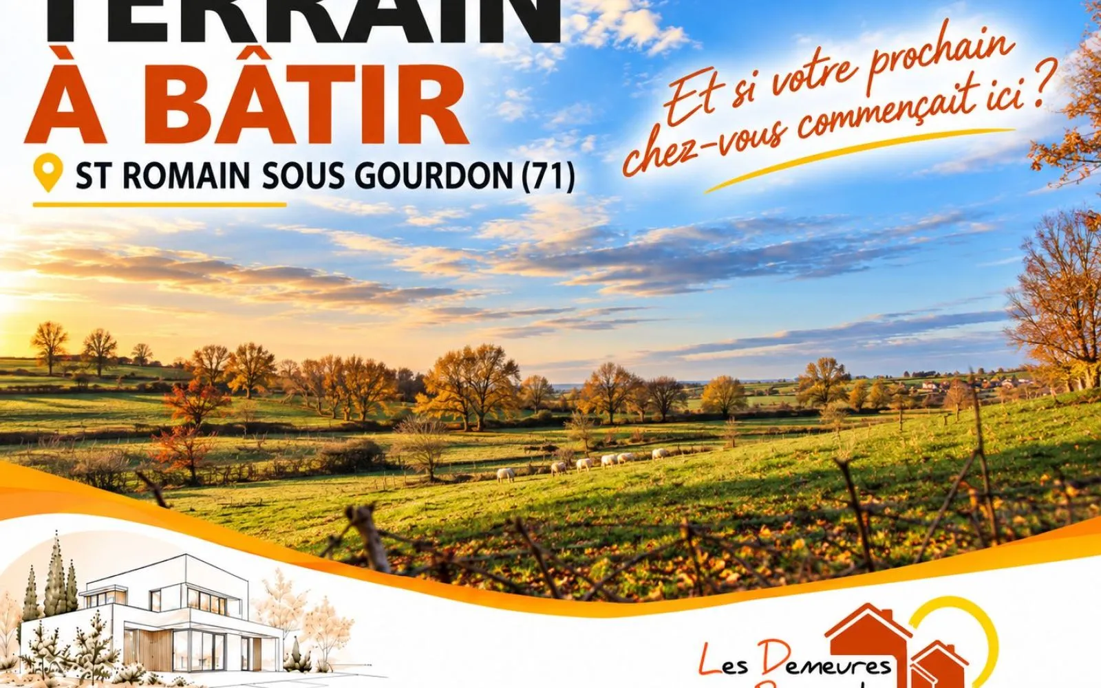 Projet de construction d'une maison 75 m² avec terrain à SAINT-ROMAIN-SOUS-GOURDON (71) à Saint-Romain-sous-Gourdon — photo 6